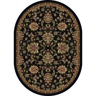 Lagoon Charcoal Oval Transitional Area Rug