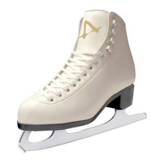 Ladies American Tricot Lined Ice skates   White (10)