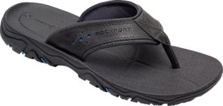 Mens Rockport Coastal Creek Thong   Coach Brown Leather/Synthetic Sandals
