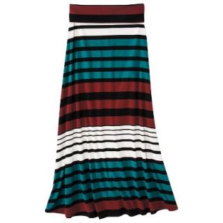 Mossimo Supply Co. Juniors Maxi Skirt   Teal Stripe M(7 9)