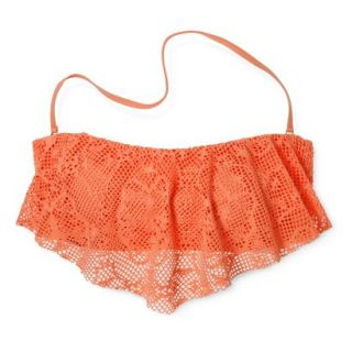 Womens Crochet Hanky Swim Top  Orange S