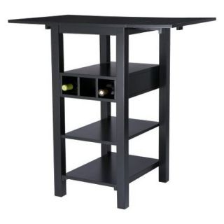 Counter Height Table Jordan Counter Height Table with Storage   Black