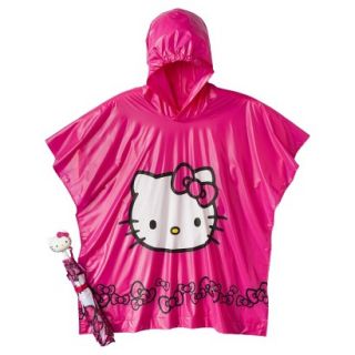 Hello Kitty Girls Umbrella and Poncho Set