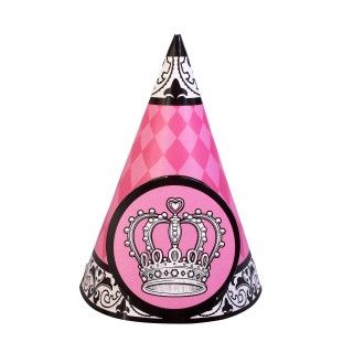Elegant Princess Damask Cone Hats