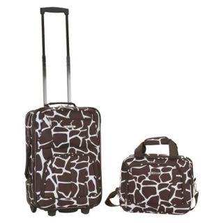 Rockland 19 Rolling Carry On With Tote   Giraffe