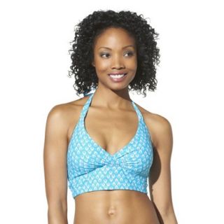 Mossimo Womens Mix and Match Printed Midkini Swim Top  Cool Blue XL
