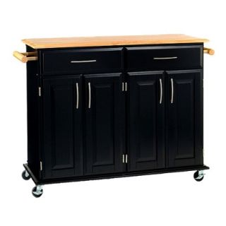 Kitchen Cart Home Styles Dolly Madison Kitchen Island Cart   Black/Natural