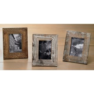 Kindwer Distressed Wood 3x5 Frame (set Of 3) Brown Size 3x5