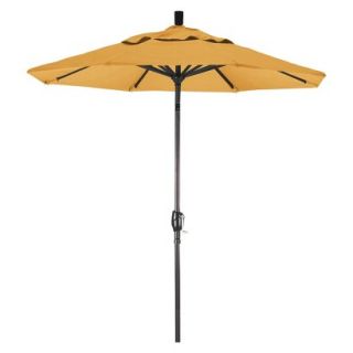 7.5 Aluminum Push Tilt Crank Patio Umbrella   Yellow Olefin