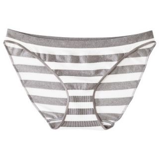 Xhilaration Juniors Seamless Bikini   Grey/Polar Bear Stripe L