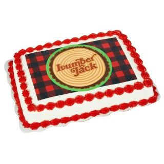 LumberJack Edible Icing Cake Topper