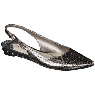 Womens Sam & Libby Ilana Pointed Toe Sliver Wedge Flat   Pewter 8.5