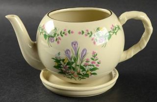 Lenox China Spice Garden (Giftware) Teapot Flower Pot & Underplate, Fine China D