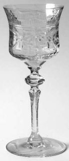 Seneca 1933 4 Wine Glass   Stem#1933,Optic,Swag,Floral,Cut Foot