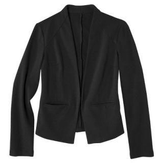 Merona Womens Ponte Collarless Jacket   Black   S