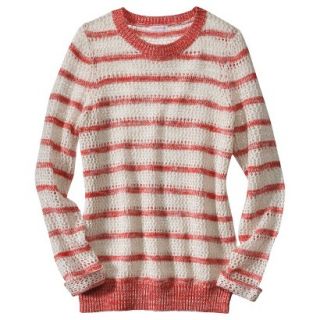 Xhilaration Juniors Open Stitched Sweater   Coral XL(15 17)