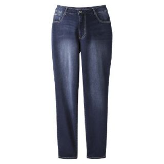 Pure Energy Womens Plus Size Skinny Denim Jeans   Indigo Blue 14W Long
