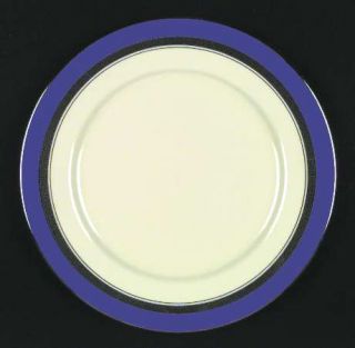 Flintridge Grecian Key Mystic (Plat/Rim) Dinner Plate, Fine China Dinnerware   M