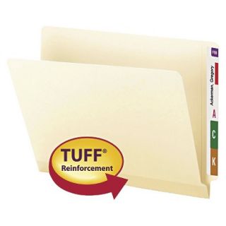 Tuff Laminated Manila End Tab Folders with 1/2 Cut Tab, 3/4 Expansion, Letter  