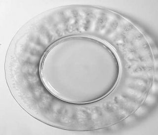 Fostoria Corsage Clear Luncheon Plate   Stem #6014,  Etch #325, Floral
