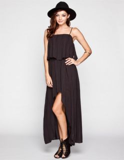 Luck Now Hi Low Maxi Dress Black In Sizes X Large, Small, Medium, X Small,