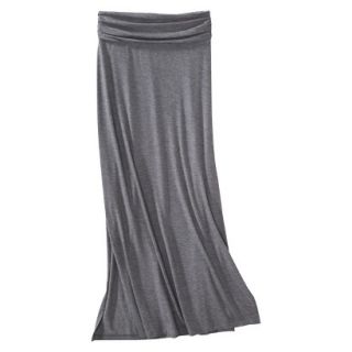 Merona Petites Ruched Waist Knit Maxi Skirt   Gray XXLP