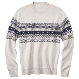 Merona Mens Pullover Fair Isle Sweater   Pebble L