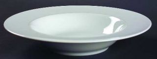 Crate & Barrel China Epoch White Large Rim Soup Bowl, Fine China Dinnerware   Ka