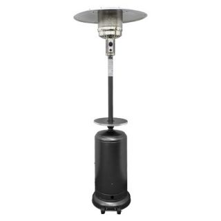 Garden Sun Tall Propane Patio Heater with Table   Hammered Silver