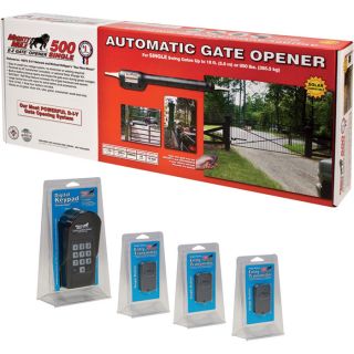 Mighty Mule Single Gate Standard Package with Keypad and Extra Remotes, Model