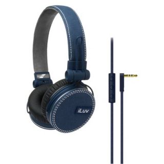 iLuv ReF Deep Bass Canvas On Ear Headphones   Blue