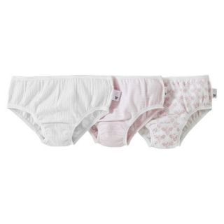 Burts Bees Baby Toddler Girls 3  pack Panty   Blossom 4T