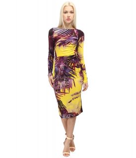 Jean Paul Gaultier Long Sleeve Palmer Jersey Dress Womens Dress (Purple)