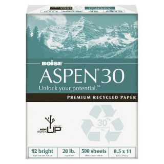 Boise Aspen 30% Recycled Office Paper,92 Bright, 20 lb   White (5000 Per Carton)