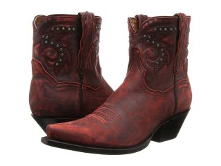 Dan Post Flat Iron Studs Cowboy Boots (Red)