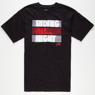 Ride All Night Mens T Shirt Black In Sizes Small, Xx Large, X Large, La