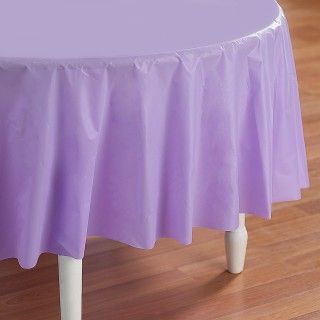 Luscious Lavender (Lavender) Round Plastic Tablecover