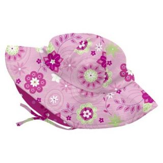 I Play Infant Toddler Girls Floral Floppy Hat   Pink INFANT