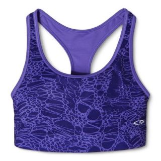 C9 by Champion Womens Reversible Print Compression Racer Bra   Plumbago S