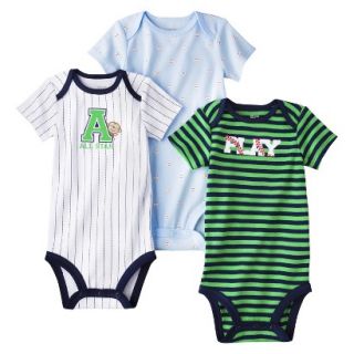 Just One YouMade by Carters Newborn Boys 3 Pack Bodysuit   Green 3 M