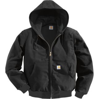Carhartt Duck Active Jacket   Thermal Lined, Black, 4XL, Tall Style, Model J131