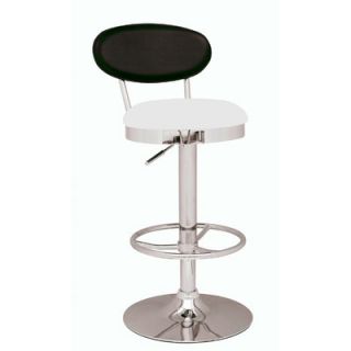 Chintaly 25 Adjustable Swivel Bar Stool with Cushion 0377 AS BLK / 0377 AS R