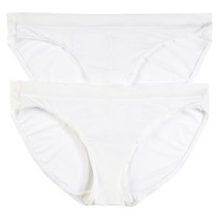 JKY by Jockey Womens 2 Pack Microfiber Stretch Bikini 5772   White 6
