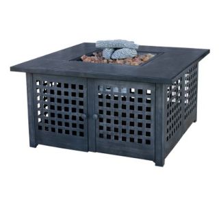 Gas Outdoor Fire Pit with Tile Mantel