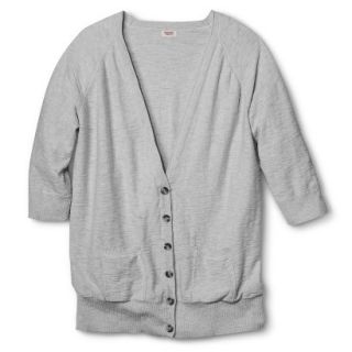 Mossimo Supply Co. Juniors Plus Size 3/4 Sleeve Boyfriend Sweater   Gray 3X