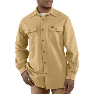 Carhartt Chamois Long Sleeve Shirt   Worn Brown, Large, Model 100080