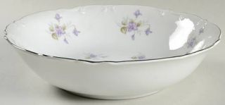 Mikasa Violetta 9 Round Vegetable Bowl, Fine China Dinnerware   9343,Violets,Em