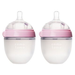 Comotomo Silicone Bottle 5 Oz (2 Pack)  Pink