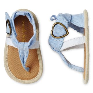 WENDY BELLISSIMO Wendy Bellissimo Infant Girls Abbie Thong Sandals, Blue, Blue,