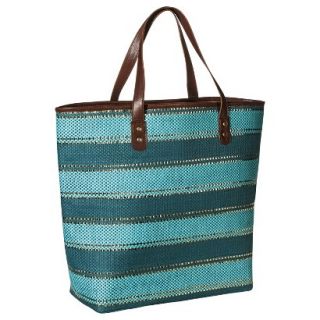 Merona Striped Tote Handbag   Blue